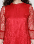 Connexion Ruffle Lace Maxi Dress Wanita