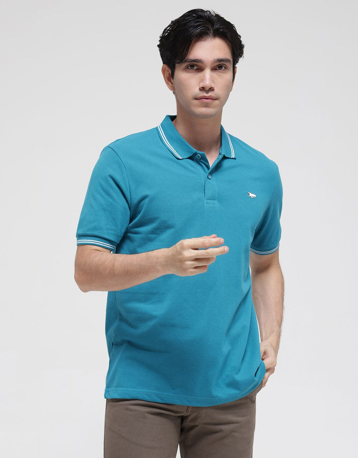 Walrus Two Stripe Detail Men's Polo Shirt
