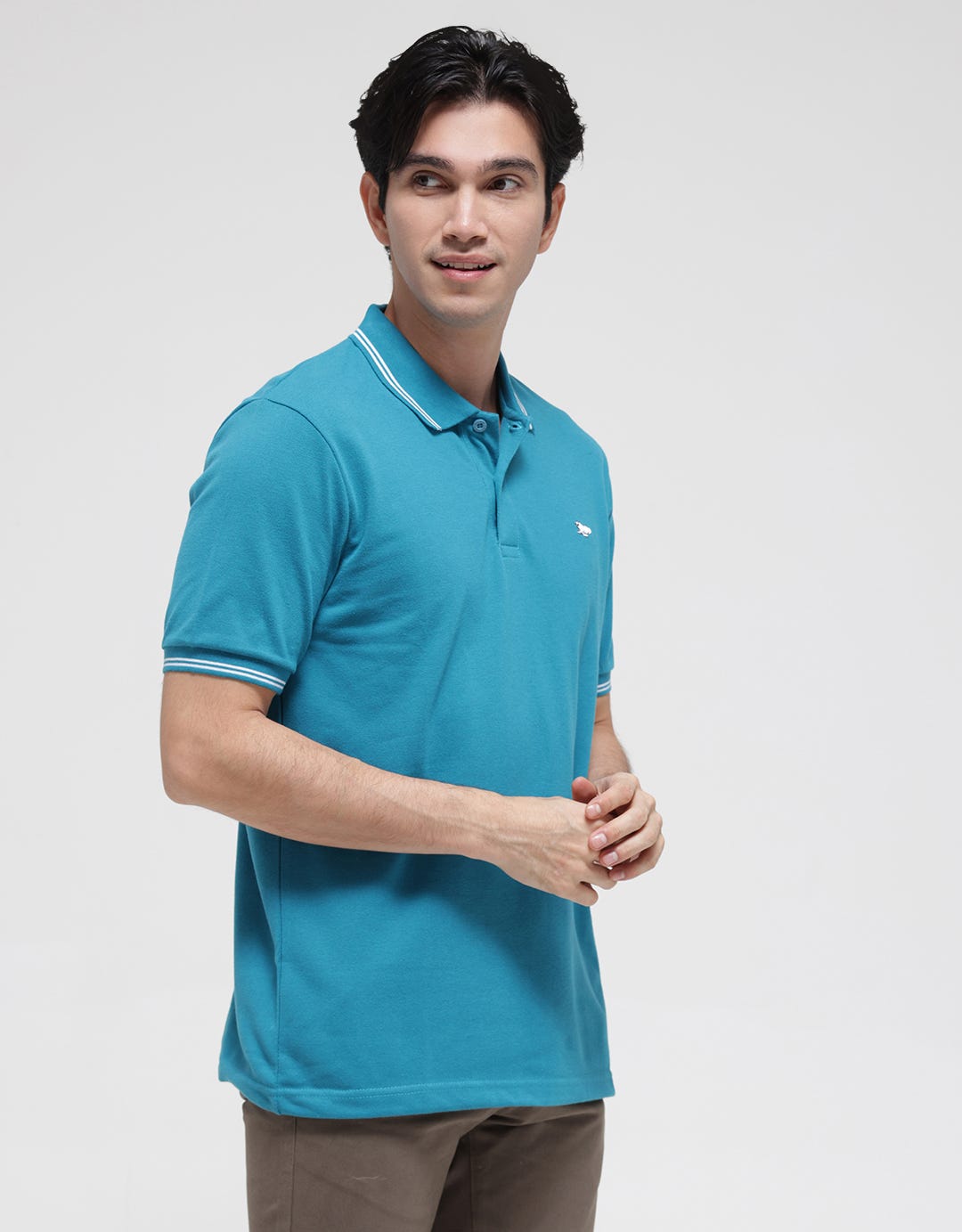 Walrus Two Stripe Detail Men's Polo Shirt