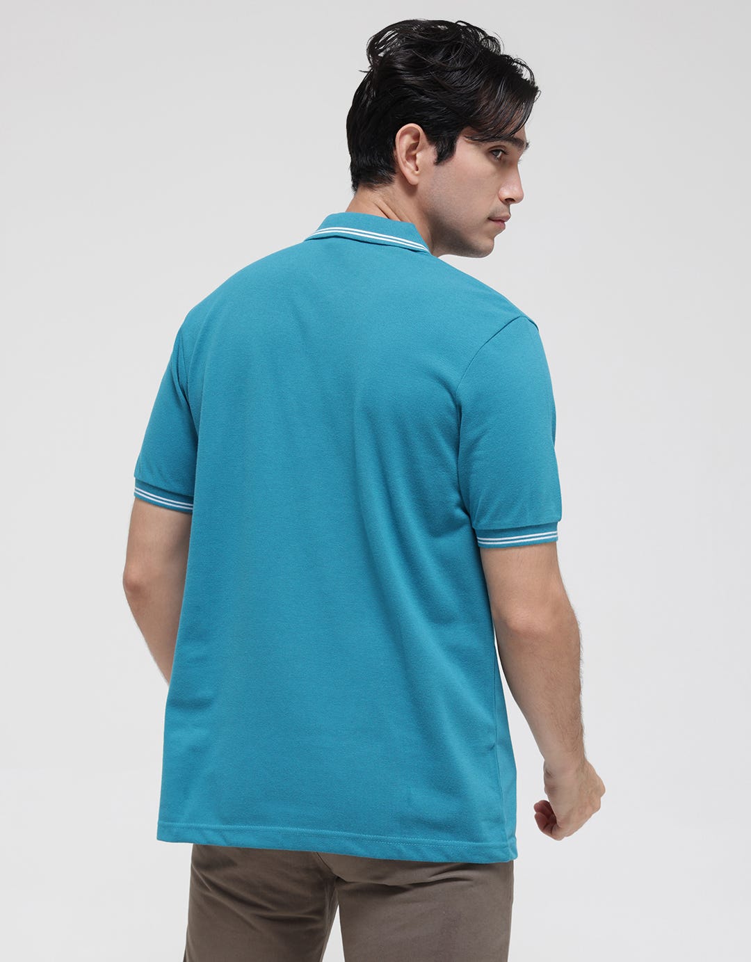 Walrus Two Stripe Detail Men's Polo Shirt