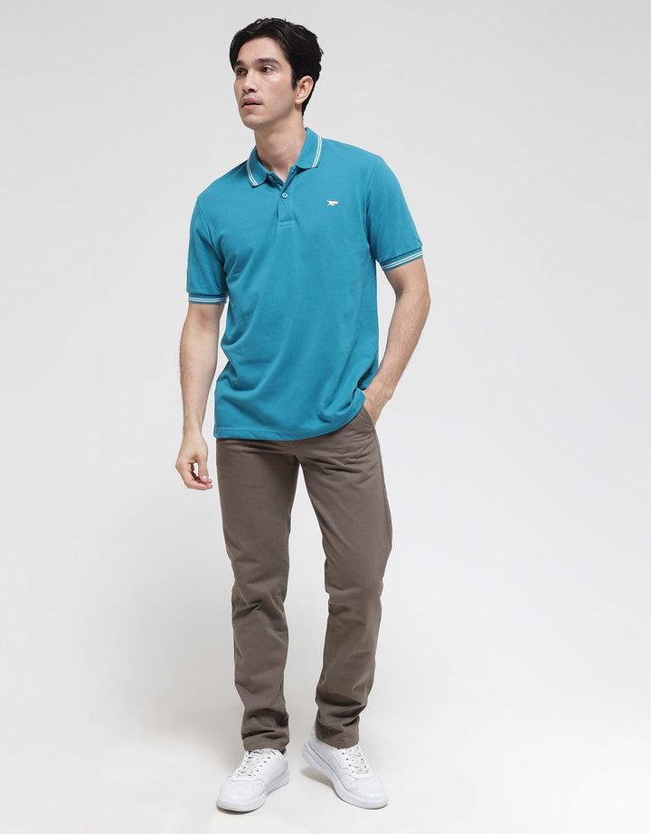 Walrus Two Stripe Detail Men's Polo Shirt