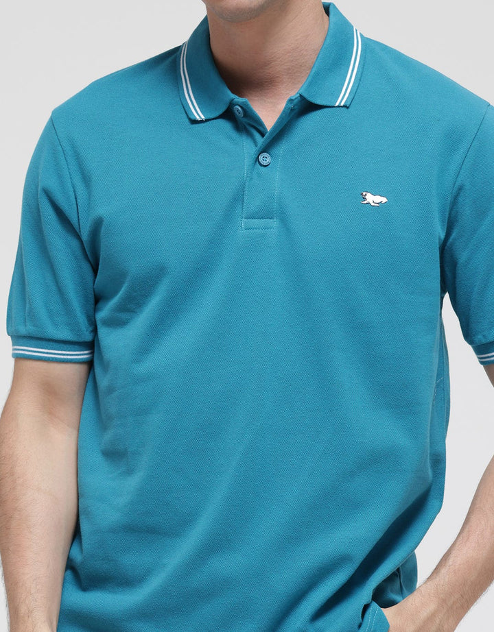 Walrus Two Stripe Detail Men's Polo Shirt