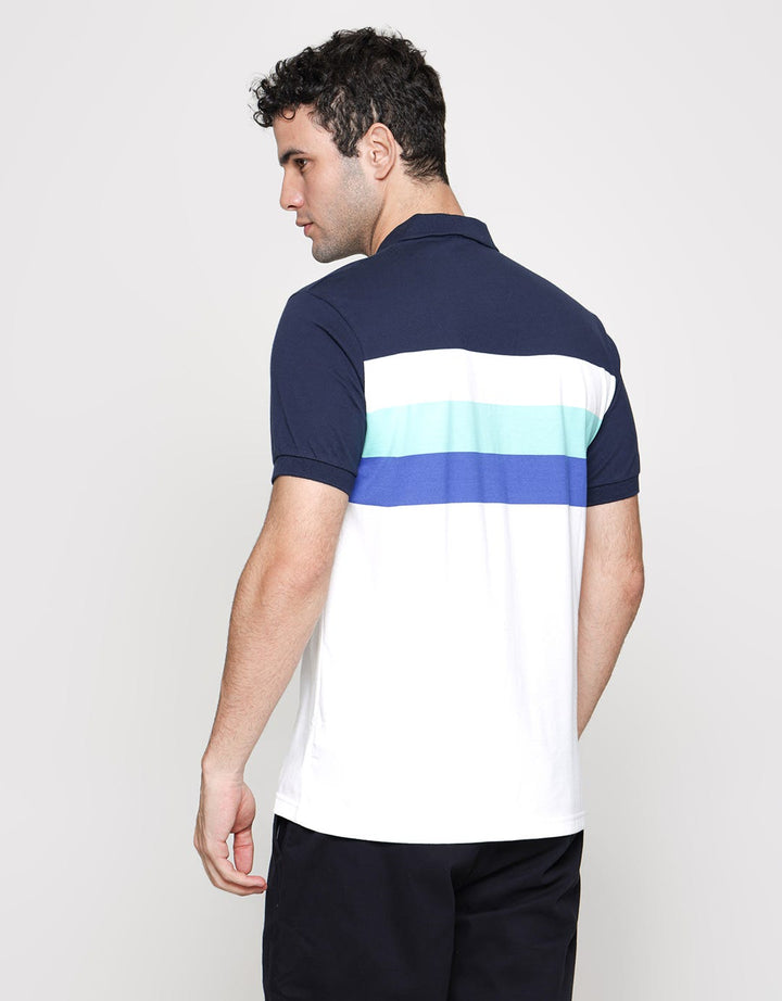 Walrus Stripe Block Polo Shirt Men