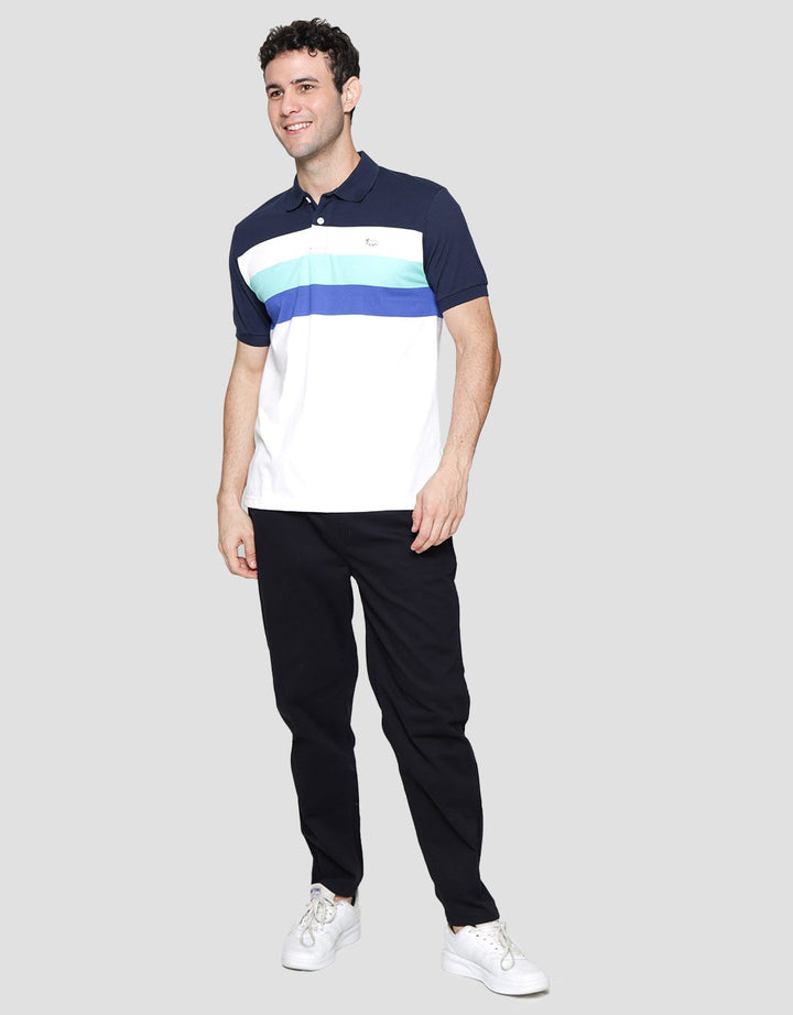 Walrus Stripe Block Polo Shirt Men