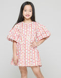 Little M Short Sleeve Midi Dress Salur Bear Xmas