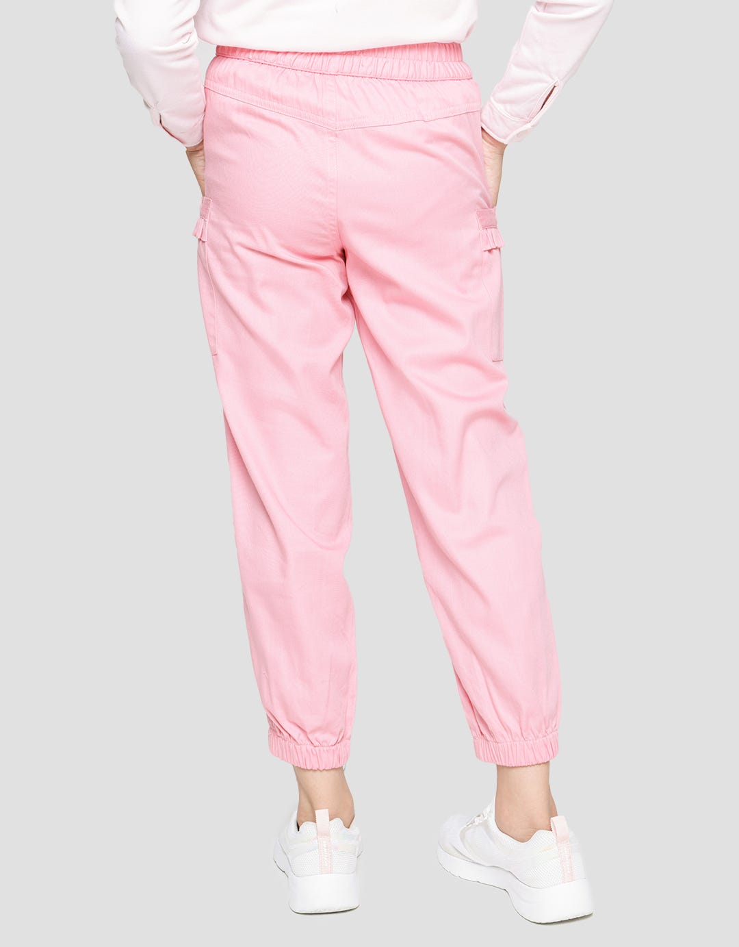 Aero Jogger Kulot Pinggang Karet Pita Kancing Saku