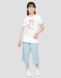 Aero Long Pants Plain Rubber Culottes Made of Ripple Ribbon Top