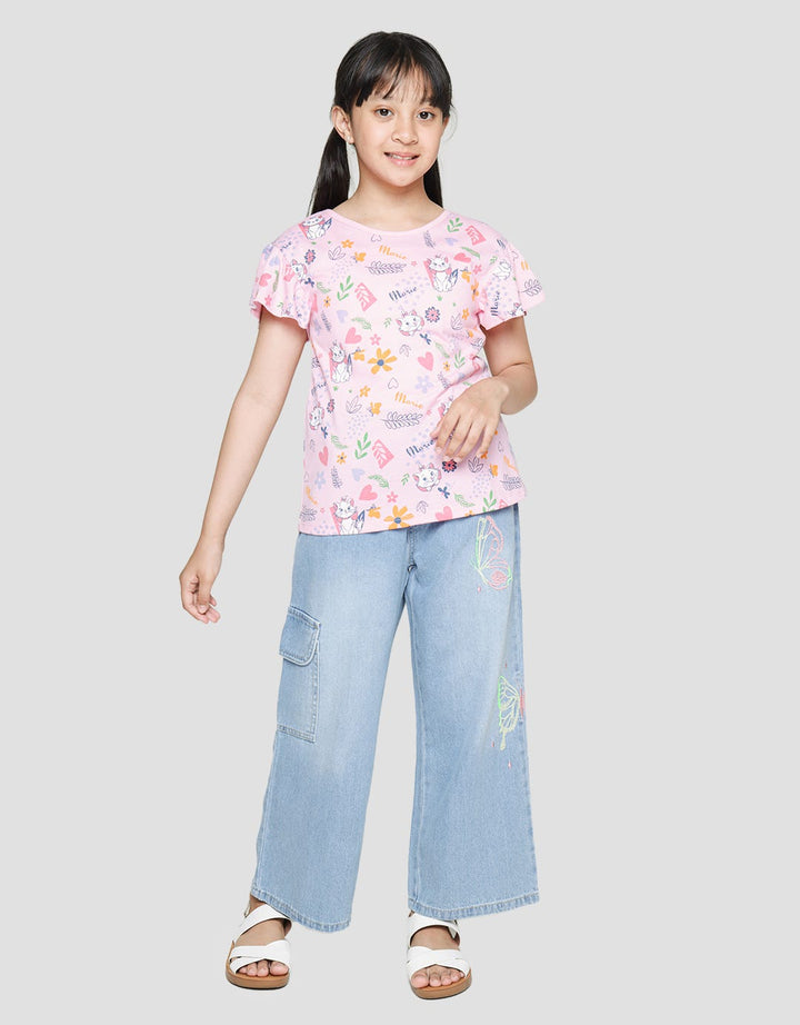 Aero Wide Leg Butterfly Denim Girls