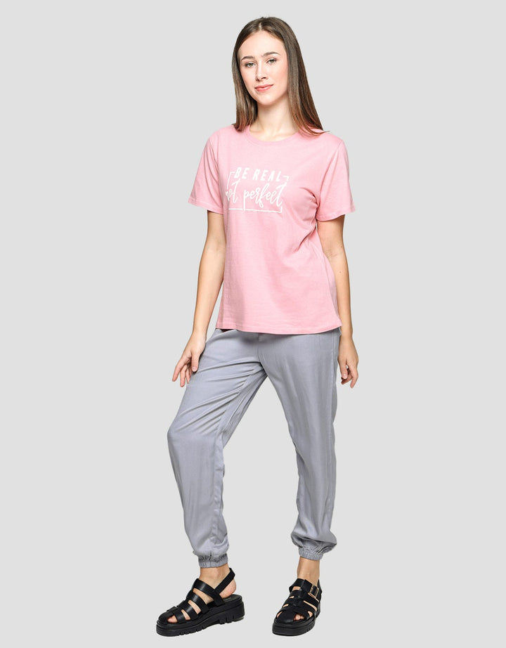 Nevada Not Perfect Print Kaos Wanita