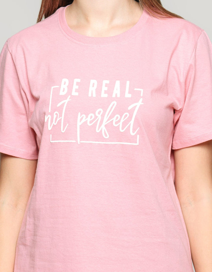 Nevada Not Perfect Print Kaos Wanita
