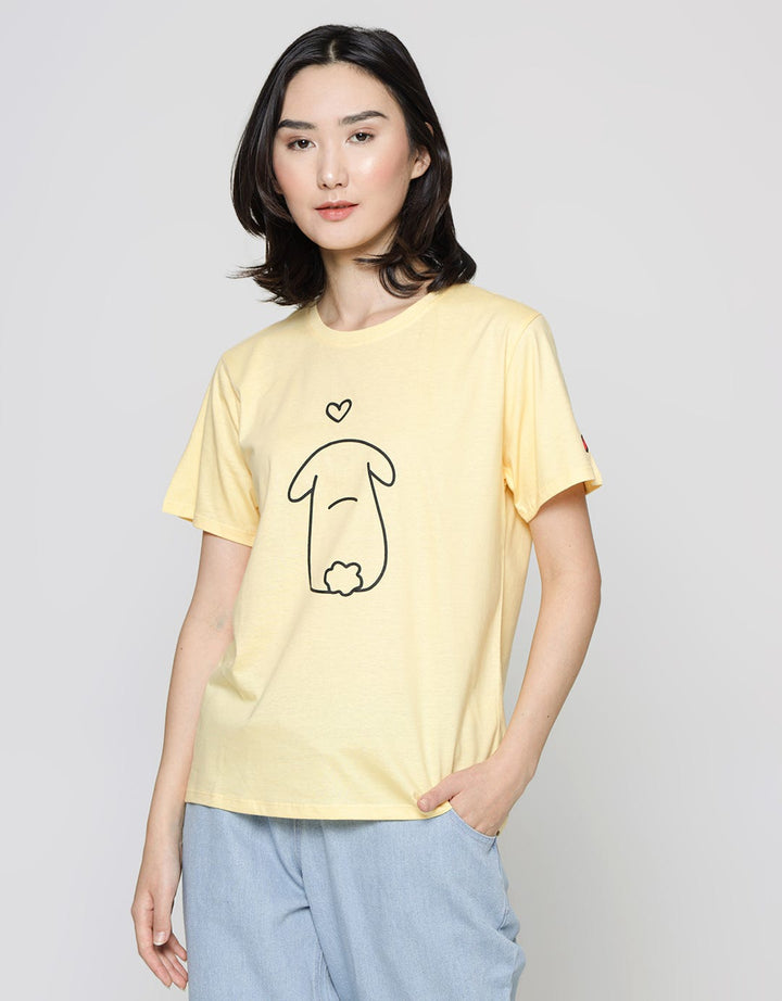 Nevada Rabbit Print Kaos Casual Wanita