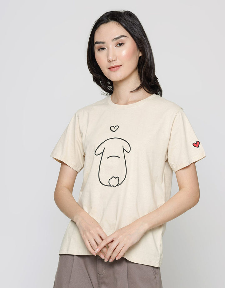 Nevada Rabbit Print Kaos Casual Wanita
