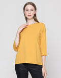 St. Yves Katun Combed Spandex Enzyme Kaos 3/4 Wanita