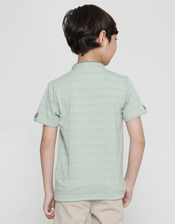 Little M Henley One Pocket Boys Short Sleeve T-Shirt