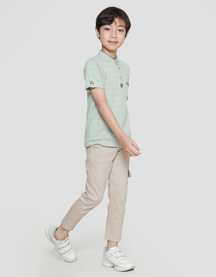Little M Henley One Pocket Boys Short Sleeve T-Shirt