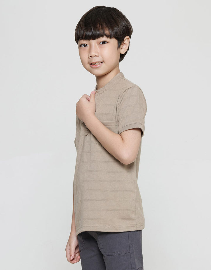 Little M Henley Kaos Lengan Pendek Anak Laki-Laki