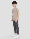 Little M Henley Kaos Lengan Pendek Anak Laki-Laki