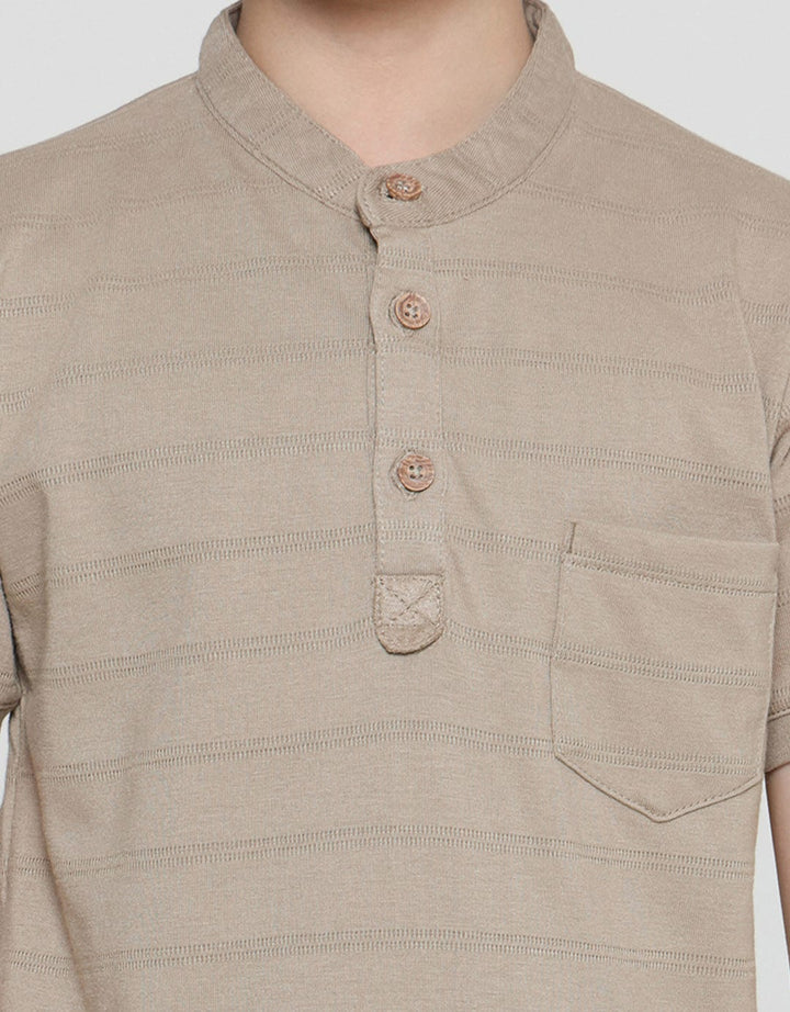 Little M Henley Kaos Lengan Pendek Anak Laki-Laki