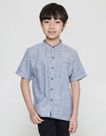 Little M Seasonal Solid Texture Boys Koko Shirt