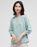 St. Yves Texture Women's Pucker Blouse