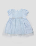 Pipiniko Short Sleeve Midi Dress Blue Sequin