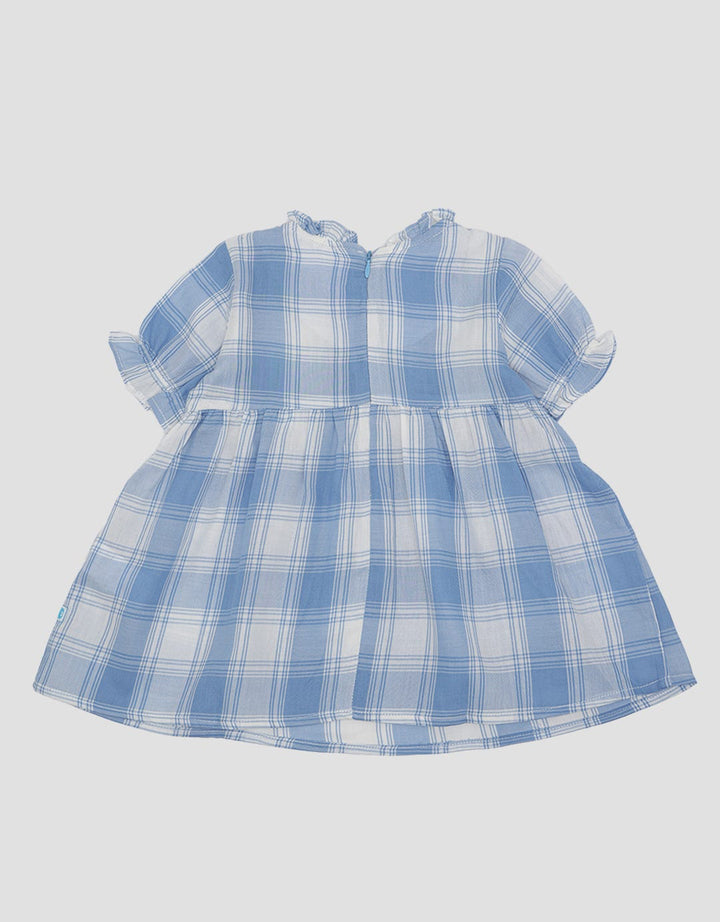 Pipiniko Short Sleeve Midi Dress Yarndye With Knit Vest