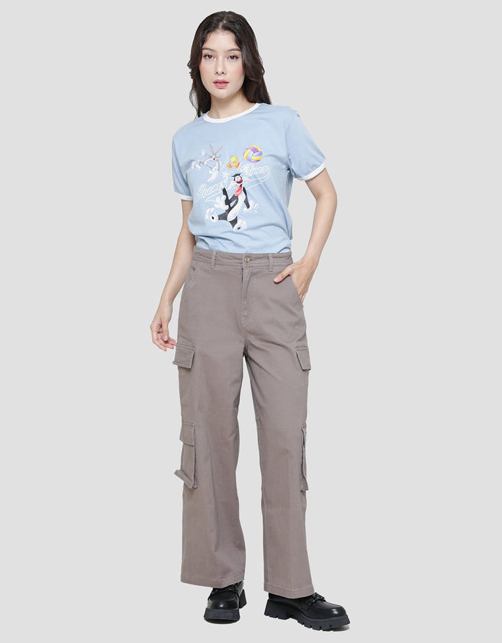 Triset Cargo Pocket Celana Panjang Casual Wanita