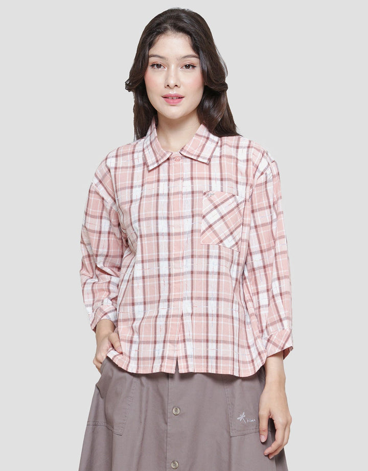 Triset Casual Full Print Blouse Wanita