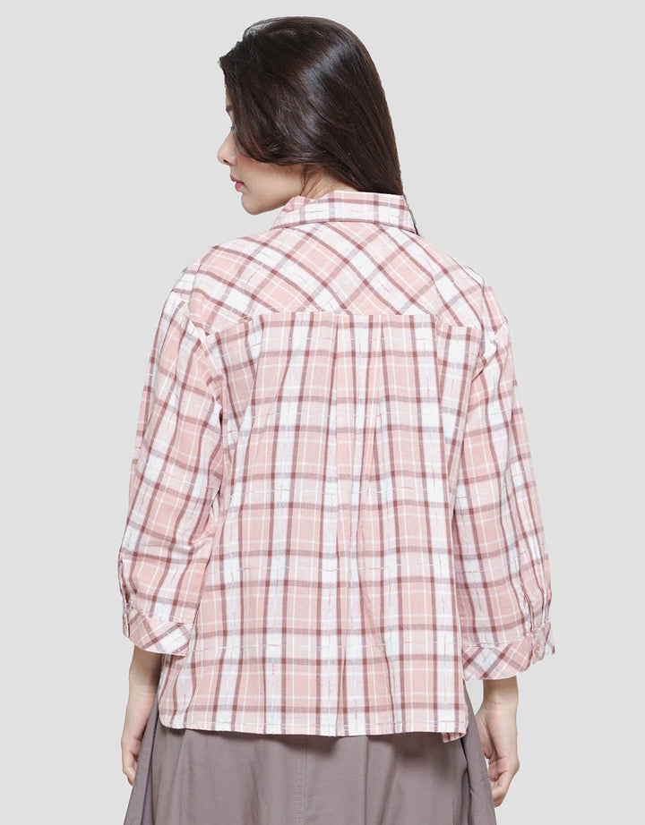 Triset Casual Full Print Blouse Wanita