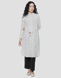 Triset Ladies Belt Square Dress Blouse Wanita