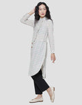 Triset Ladies Belt Square Dress Blouse Wanita