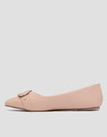Triset Buckle Point Sepatu Flat Wanita