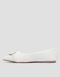 Triset Buckle Point Sepatu Flat Wanita
