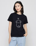 Nevada Rabbit Print Kaos Casual Wanita