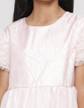 Sweet Miss Mote Tangan Kerut Dress Anak Perempuan