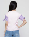 Barbie Drawstring Sleeve Kaos Anak Perempuan