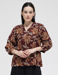 Connexion 3/4 Blouse With Balloon Buttons