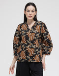 Connexion 3/4 Blouse With Balloon Buttons