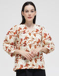 Connexion 3/4 Blouse V-neck With Button Ballon
