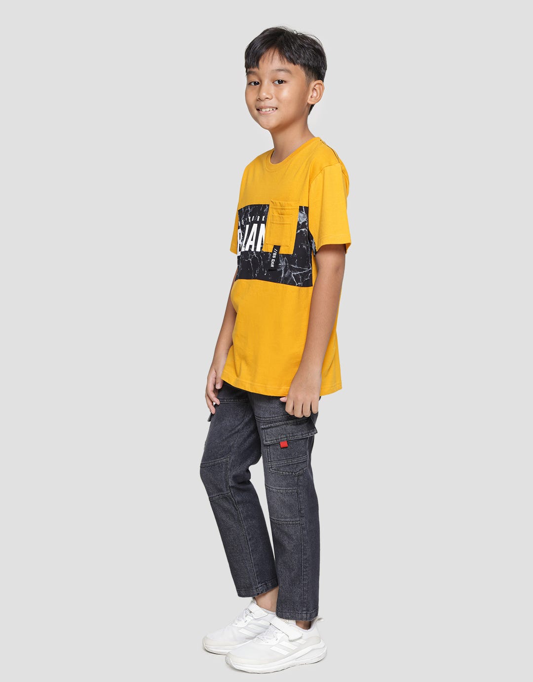 Nevada Cut Sew Pocket Kaos Anak Laki-laki