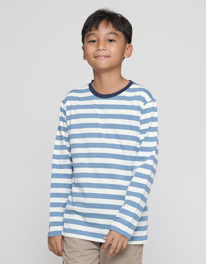 Nevada Yarndyed Stripe Kaos Anak Laki-laki