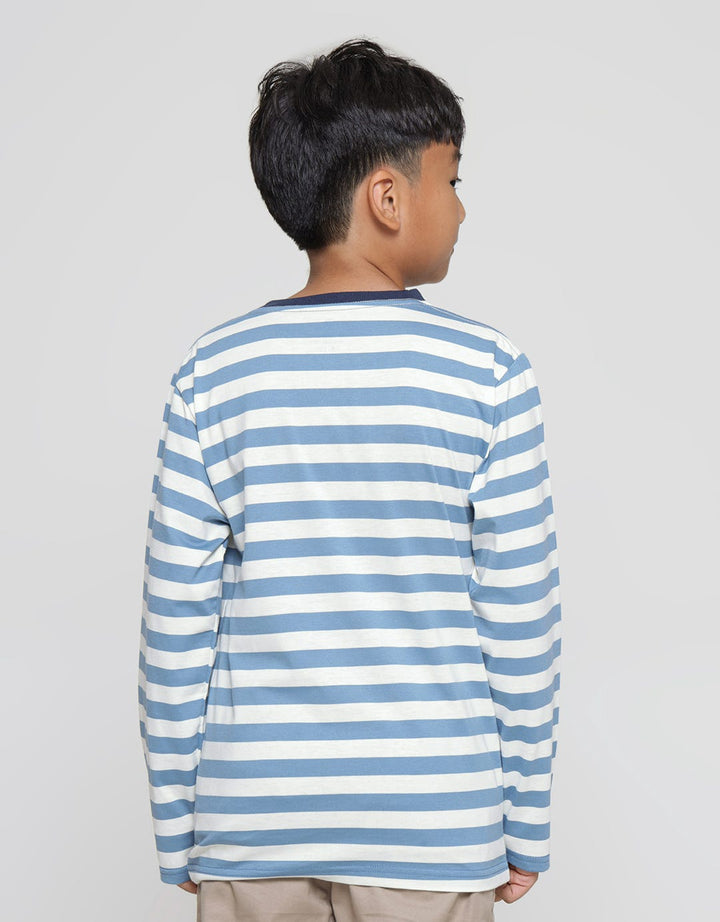 Nevada Yarndyed Stripe Kaos Anak Laki-laki