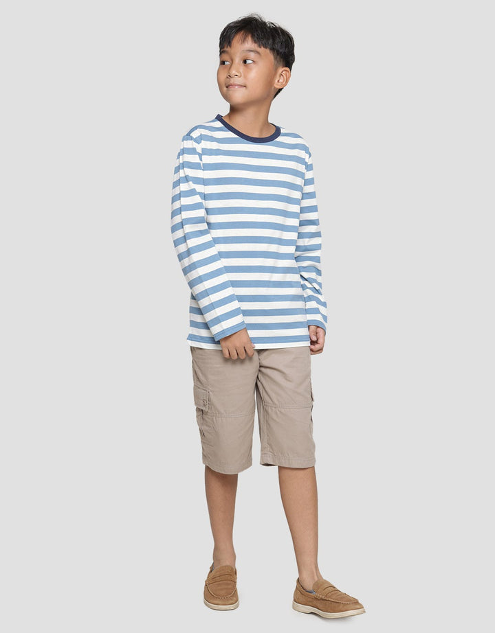 Nevada Yarndyed Stripe Kaos Anak Laki-laki