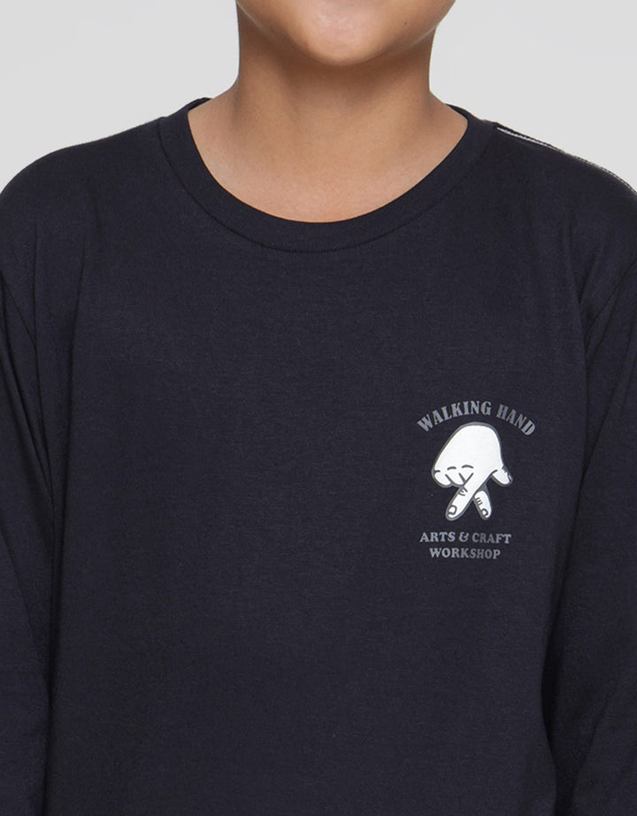 Nevada Walking Hand Print Kaos Anak Laki-laki