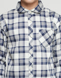 Nevada Boys Pique Long Sleeve Shirt Print Check