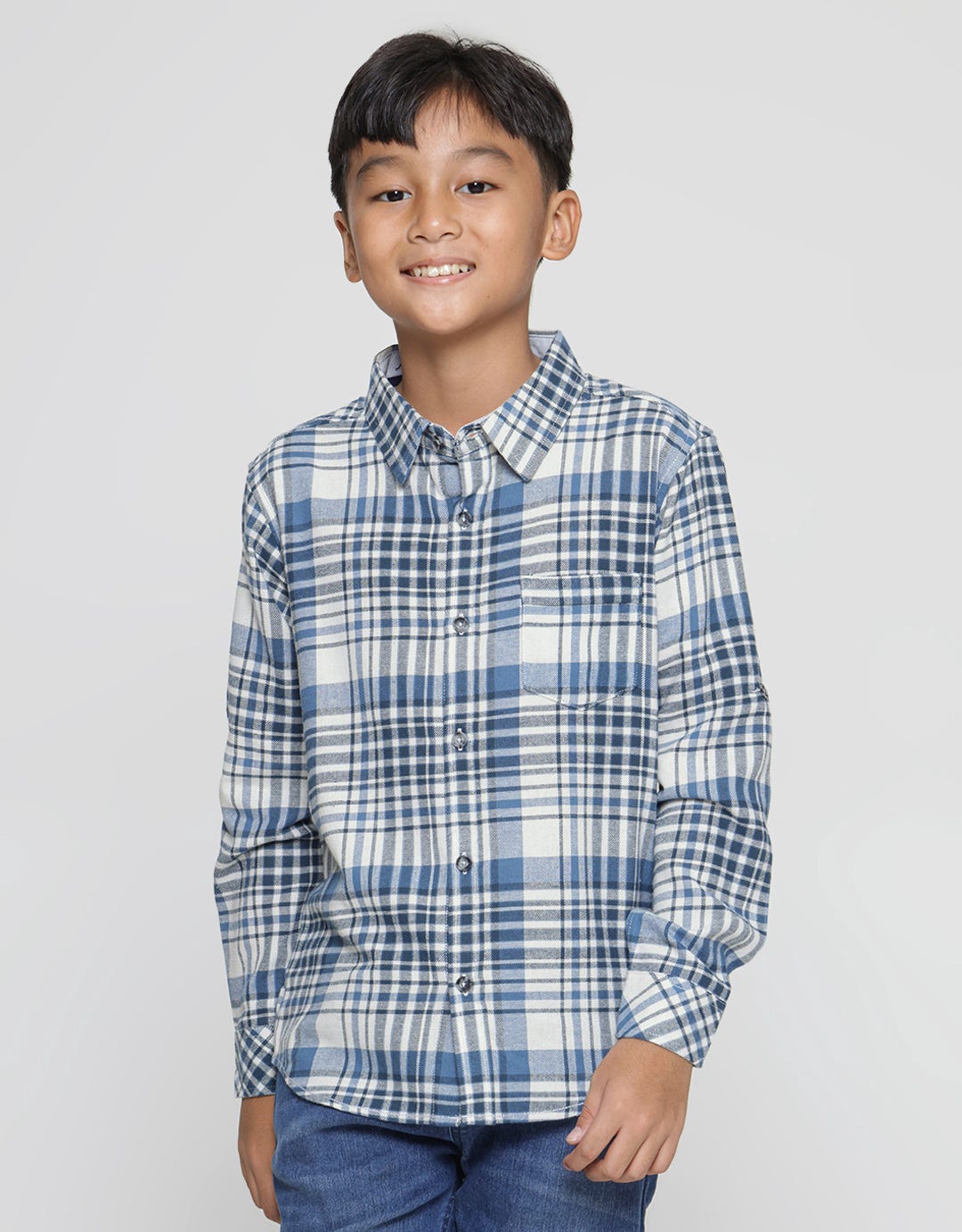 Nevada Kemeja Lengan Panjang Flanel Anak Laki-laki Checks