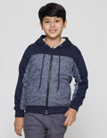 Nevada Jacket Knit Hoodie Textured Melange Cns Solid