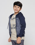 Nevada Jacket Knit Hoodie Textured Melange Cns Solid
