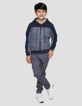 Nevada Jacket Knit Hoodie Textured Melange Cns Solid
