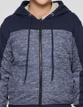 Nevada Jacket Knit Hoodie Textured Melange Cns Solid